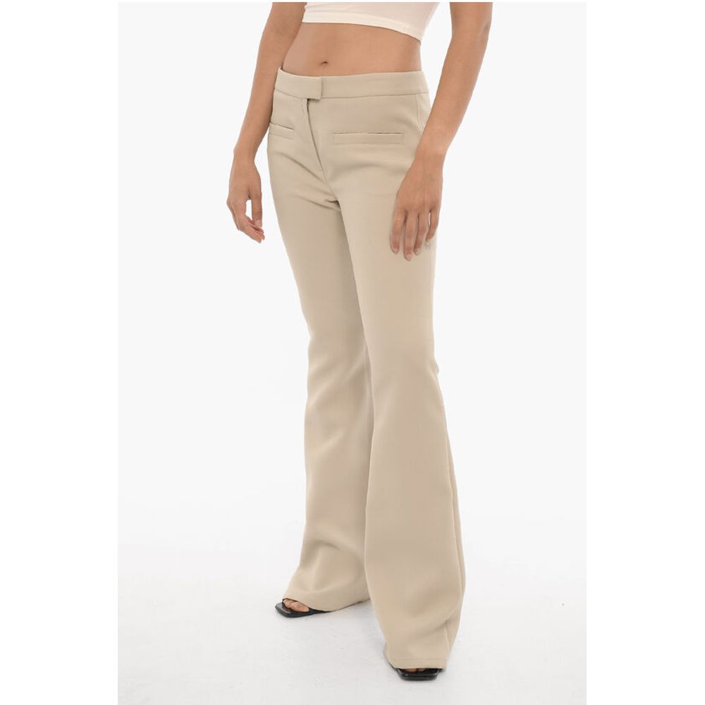 Courrėges Solid Color Twill Flared Pants