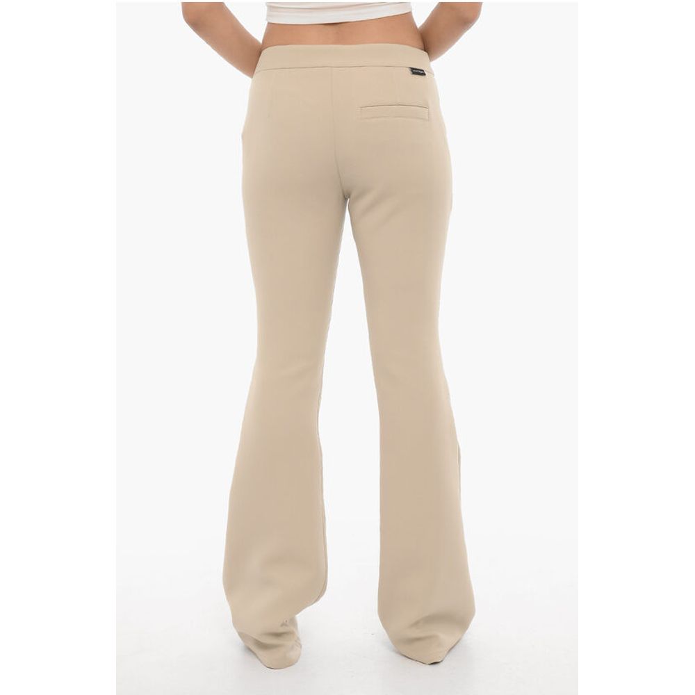 Courrėges Solid Color Twill Flared Pants