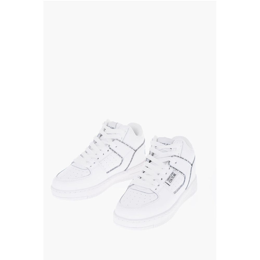 Versace JEANS COUTURE Leather MEYSSA Sneakers with Printed Contrasti