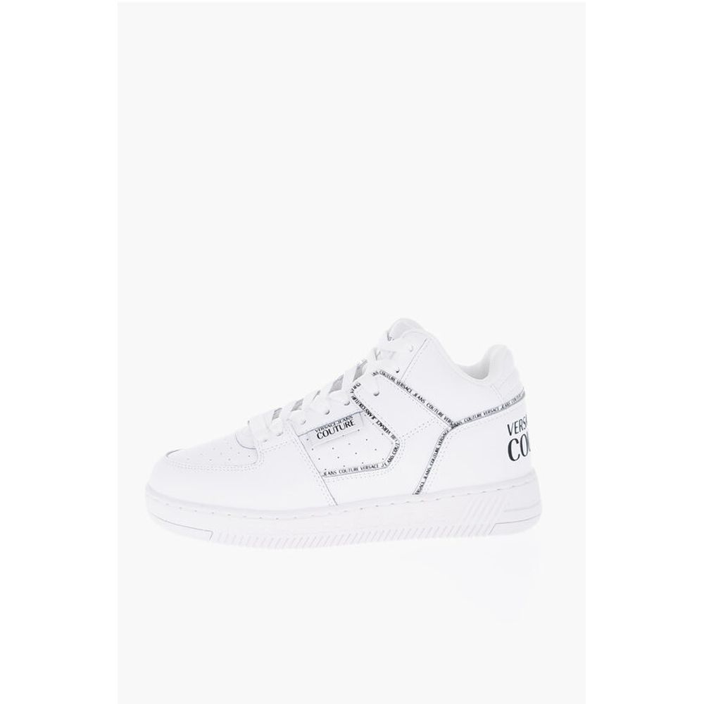 Versace JEANS COUTURE Leather MEYSSA Sneakers with Printed Contrasti