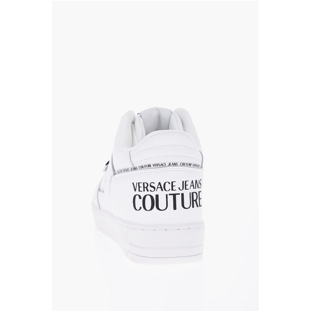 Versace JEANS COUTURE Leather MEYSSA Sneakers with Printed Contrasti
