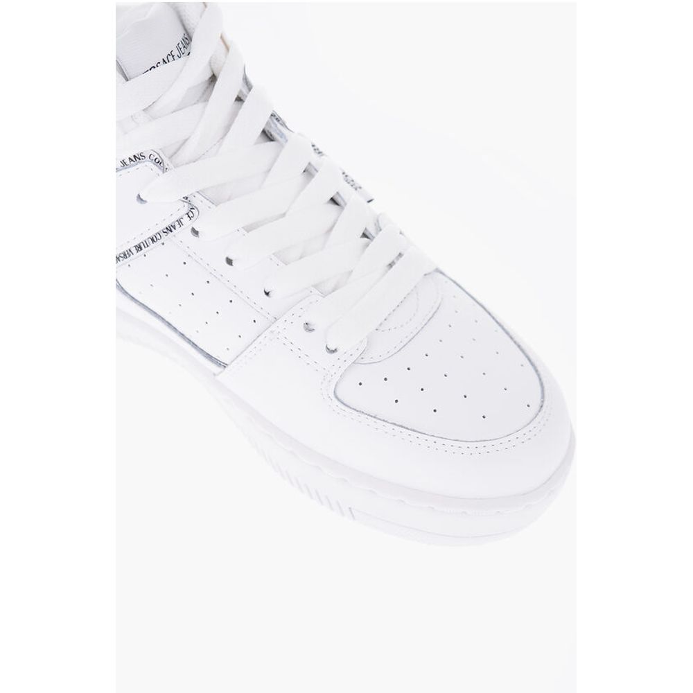 Versace JEANS COUTURE Leather MEYSSA Sneakers with Printed Contrasti