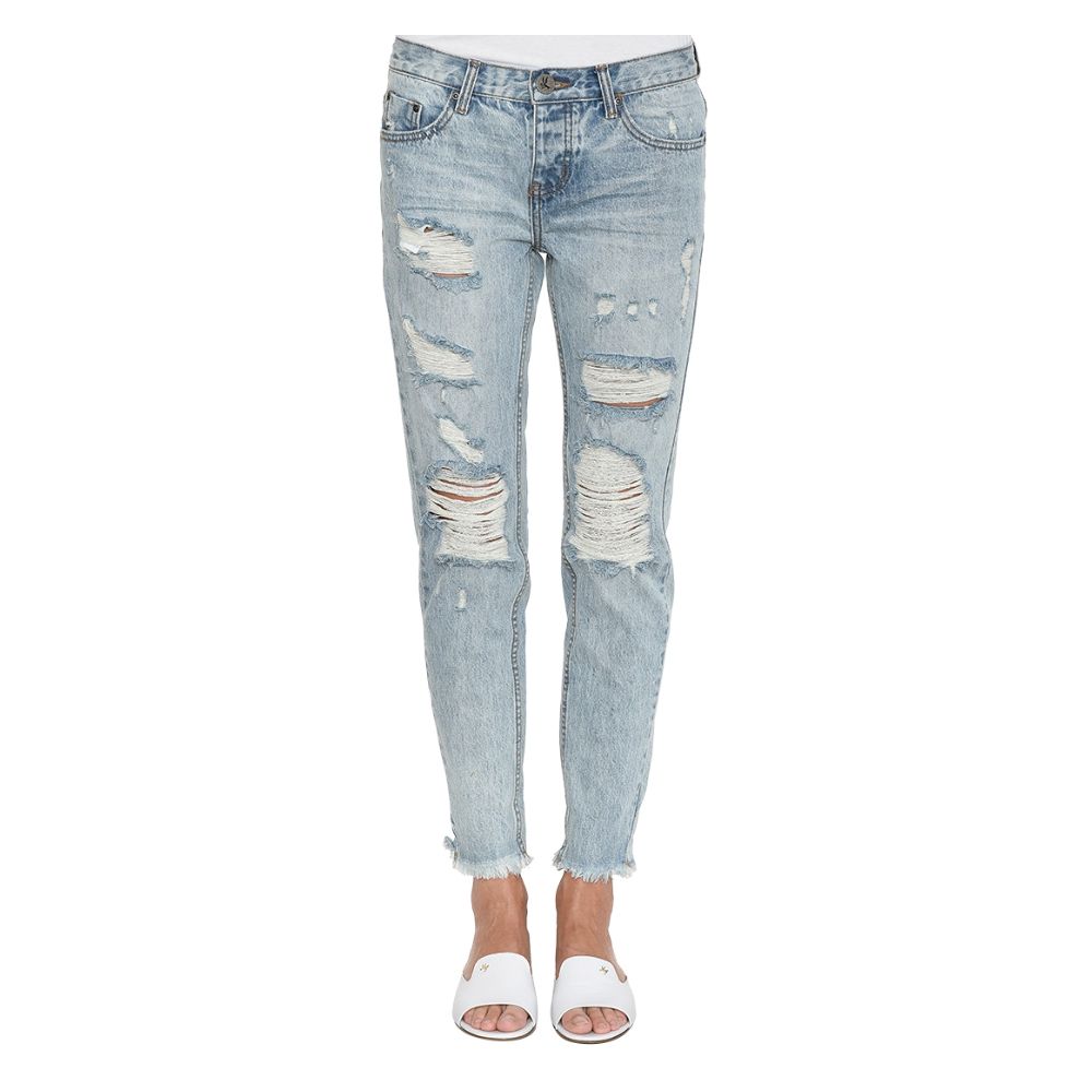 One Teaspoon Light Blue Cotton Women's Jean