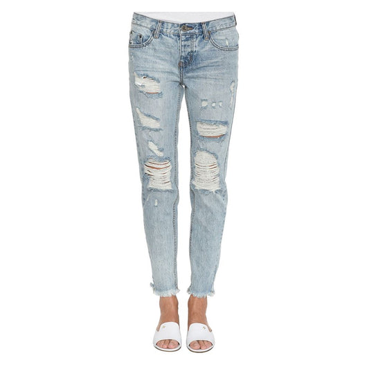 One Teaspoon Light Blue Cotton Women's Jean