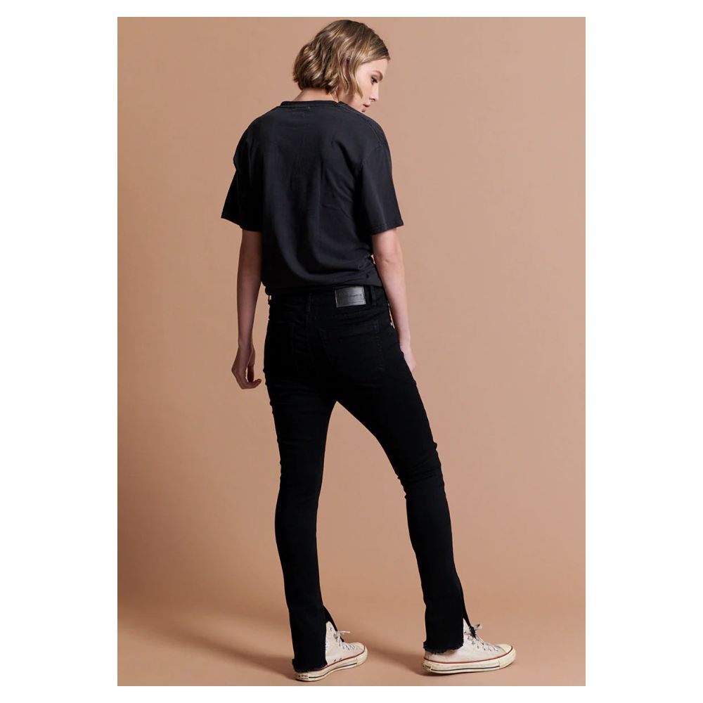 One Teaspoon Black Cotton Women's High-Waisted Skinny Jean
