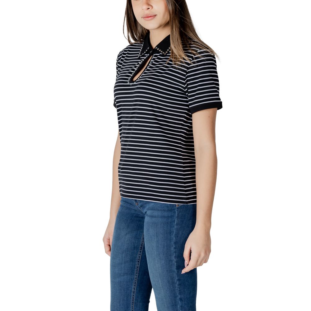 Liu Jo Black And White Cotton Tops & T-Shirt