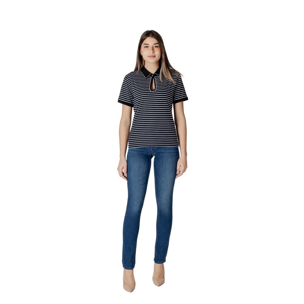 Liu Jo Black And White Cotton Tops & T-Shirt