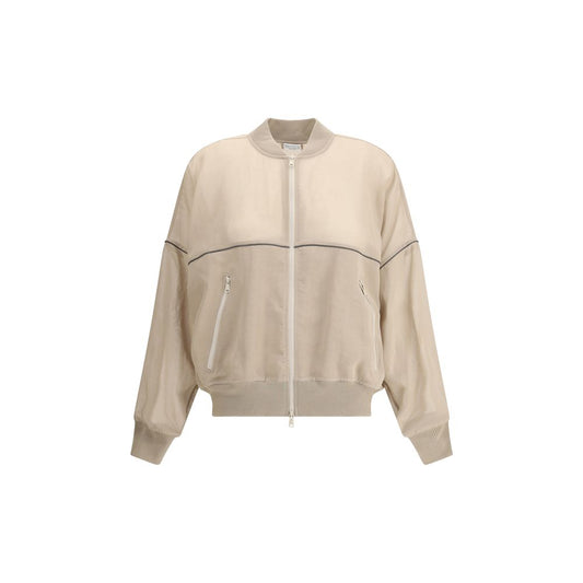 Brunello Cucinelli Semi-sheer bomber Jacket