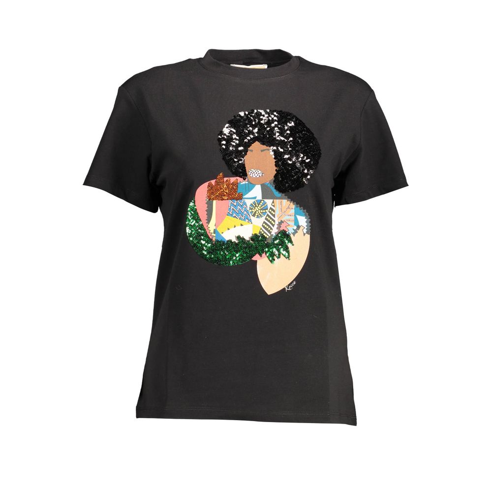 Kocca Black Cotton Tops & T-Shirt