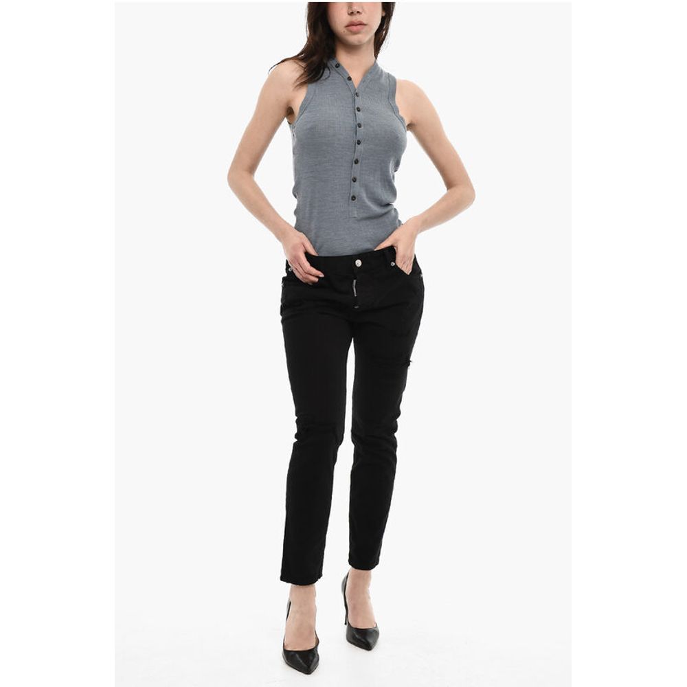 Dsquared² Distressed Effect High-Waisted Jeans