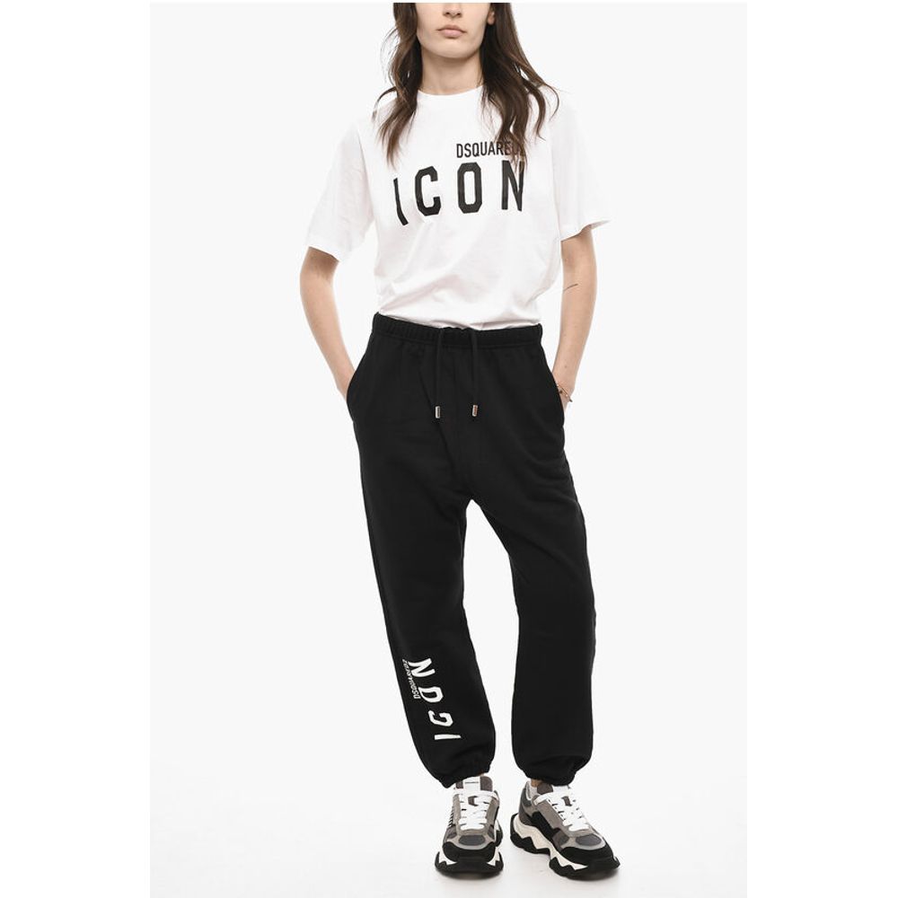 Dsquared² Low-Waist Fleece Cotton ICON Joggers