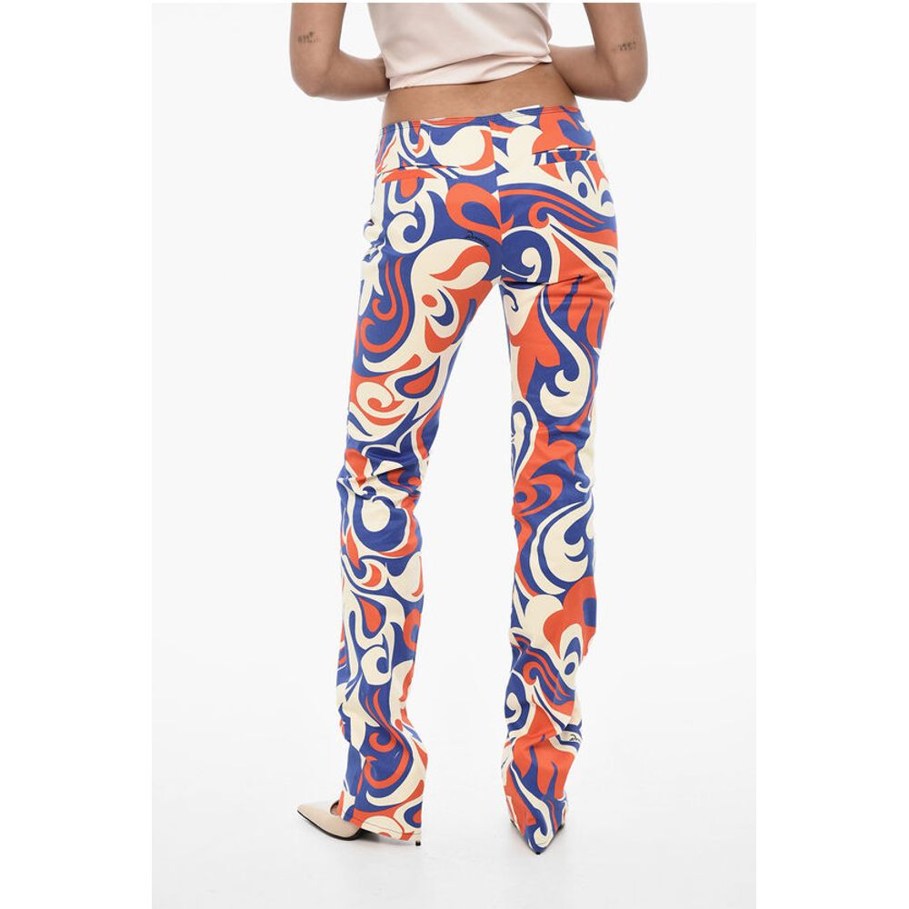 Dsquared² Regular Waist Printed Pants with Cut-Out Details