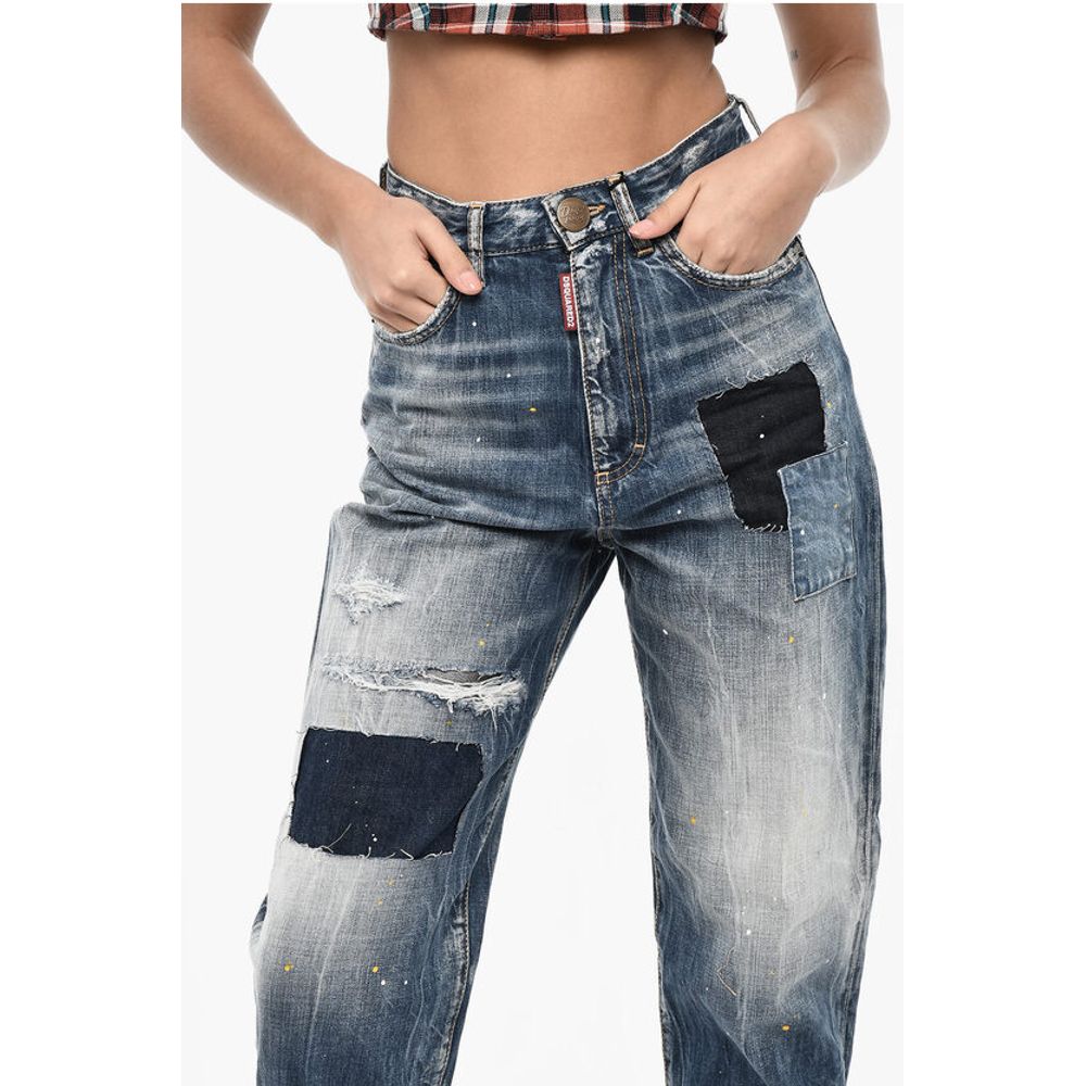 Dsquared² High Waist Vintage Effect Jeans