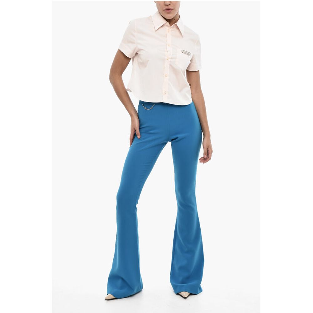 Dsquared² High Waist Boot Cut Pants with Chain
