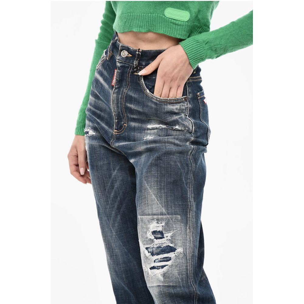 Dsquared² High Waist Distressed Jeans