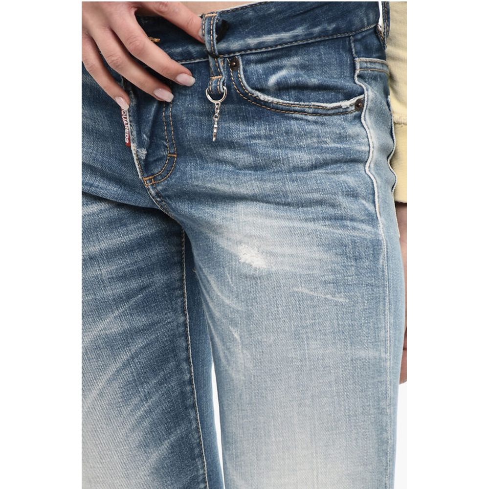 Dsquared² Solid Color Jeans with Charm