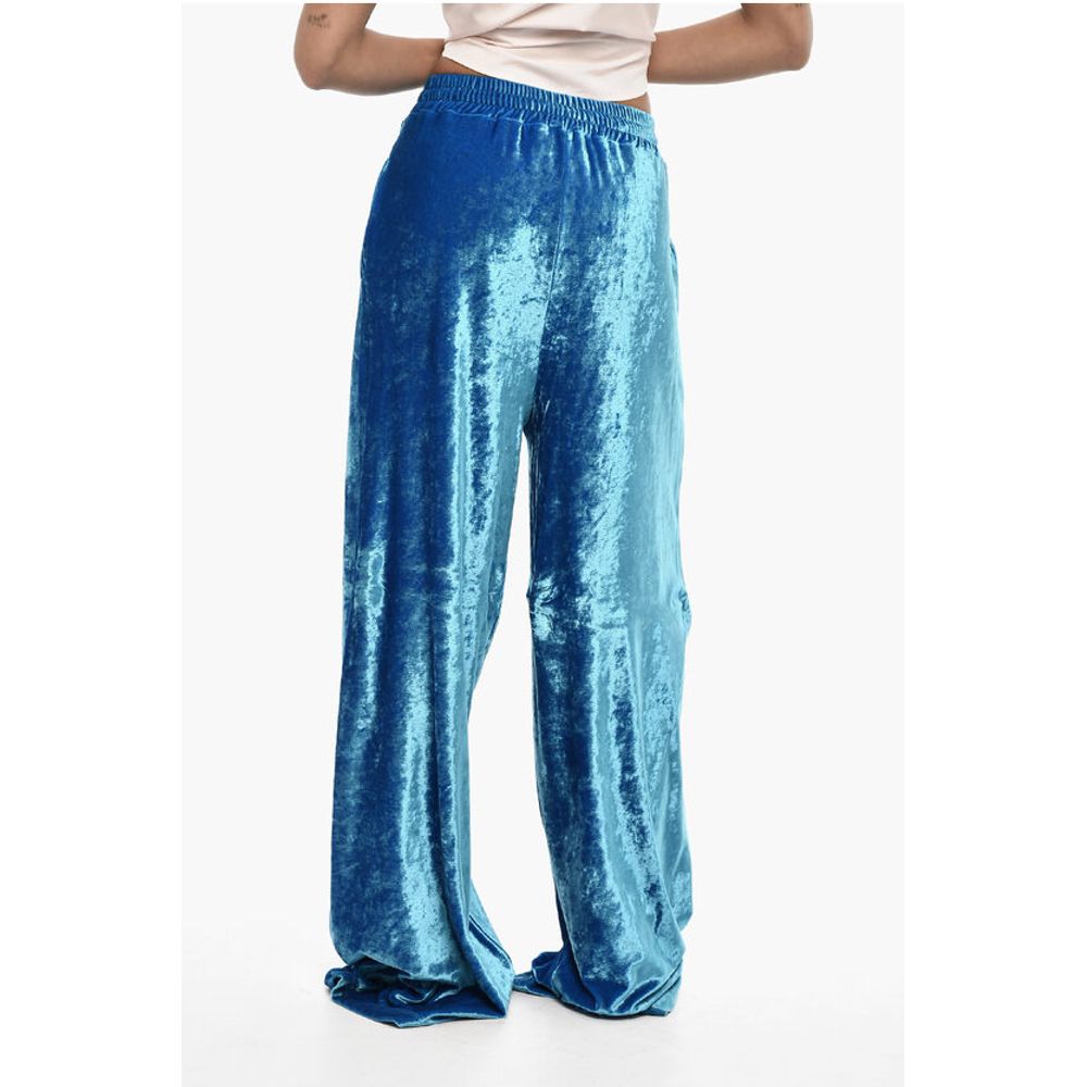 Dsquared² Loose Fit Velvet Pants with Drawstring Waist