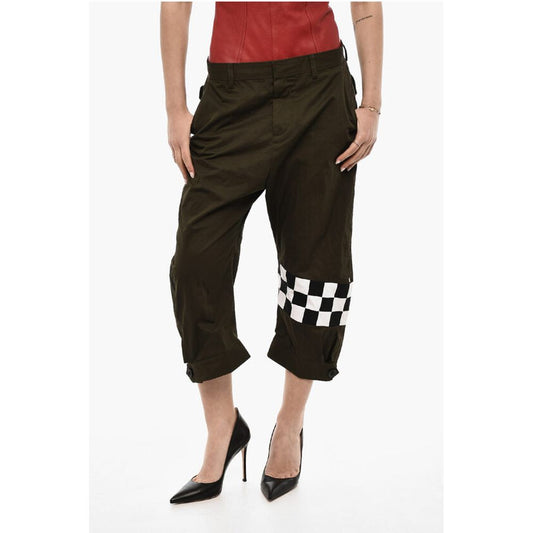 Dsquared² Cotton Virgin Wool Cropped Pants