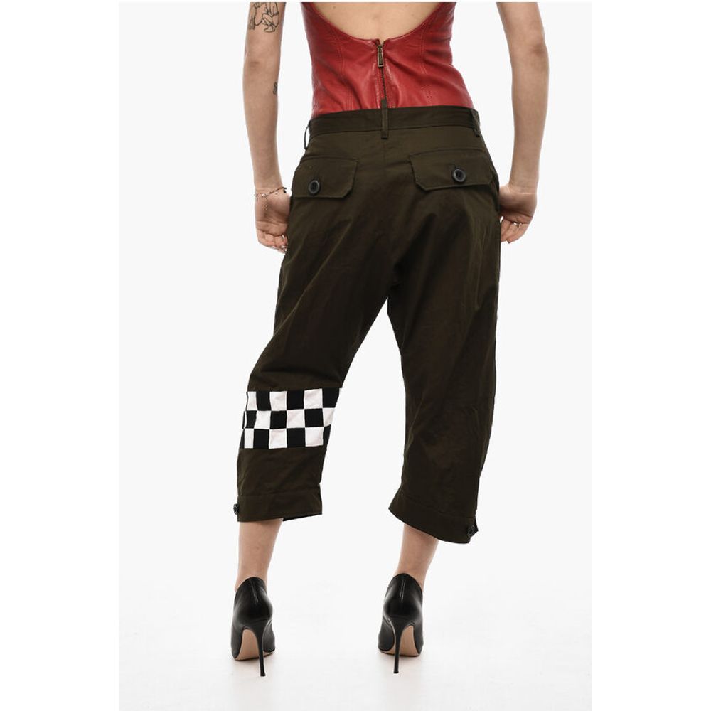 Dsquared² Cotton Virgin Wool Cropped Pants