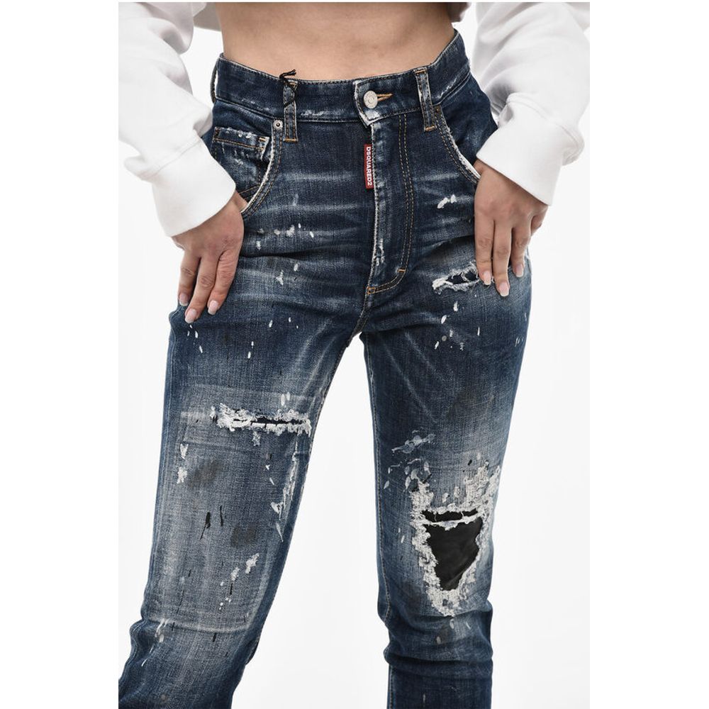 Dsquared² High Waist Vintage Effect Jeans