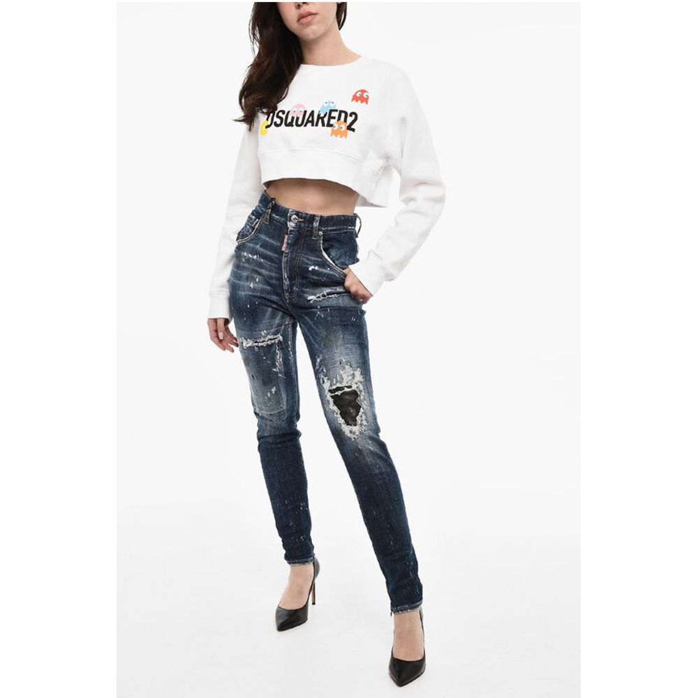 Dsquared² High Waist Vintage Effect Jeans
