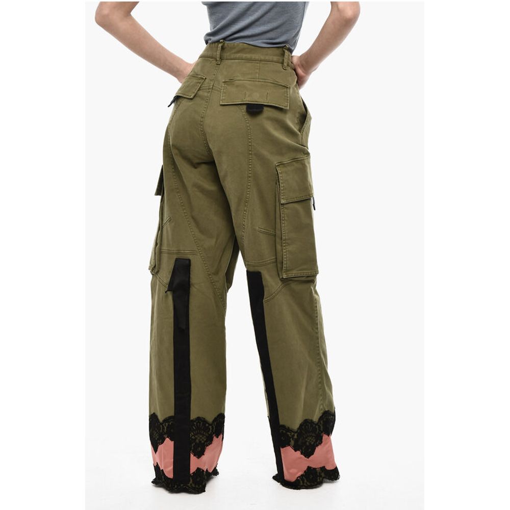 Dsquared² High-Waisted Cargo Pants With Satin Hem