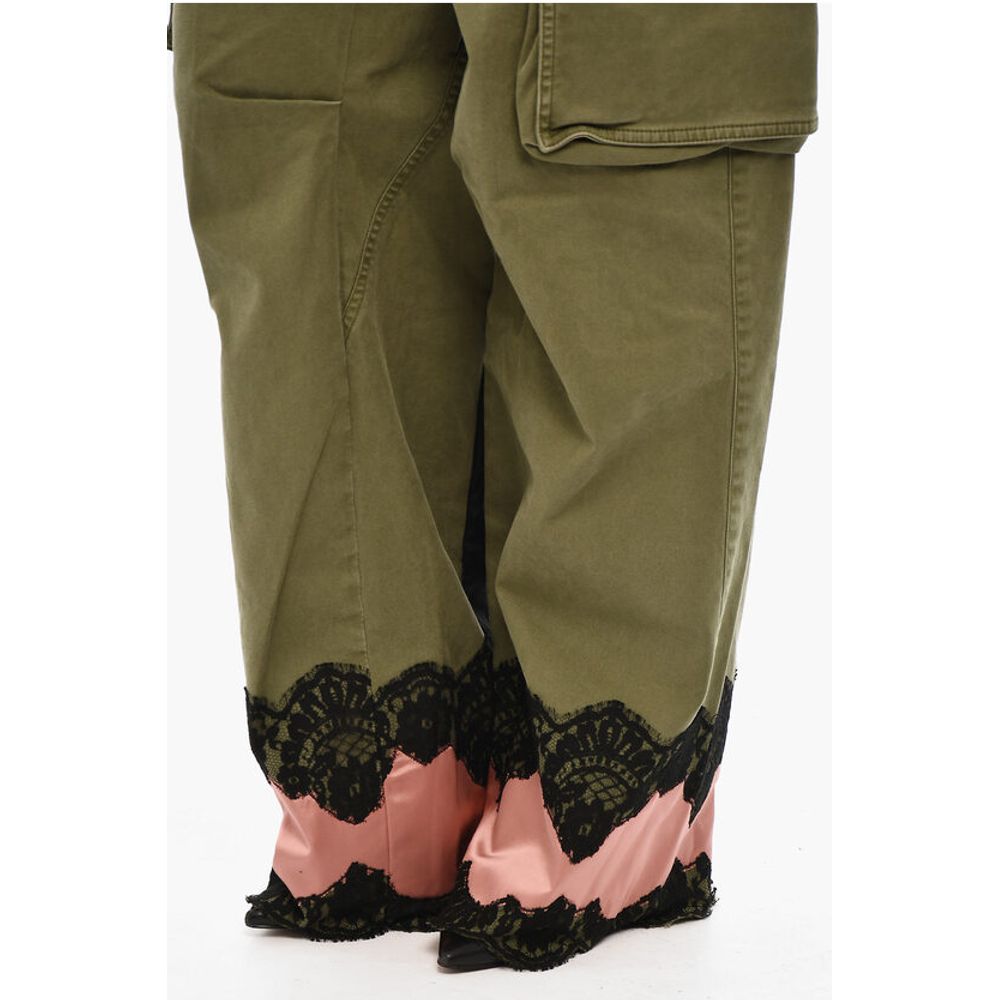 Dsquared² High-Waisted Cargo Pants With Satin Hem