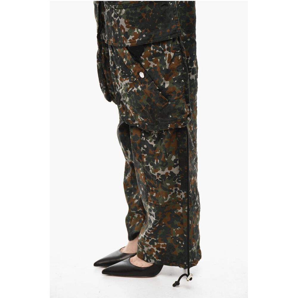 Dsquared² High-waisted Cargo Pants With Camouflage Motif