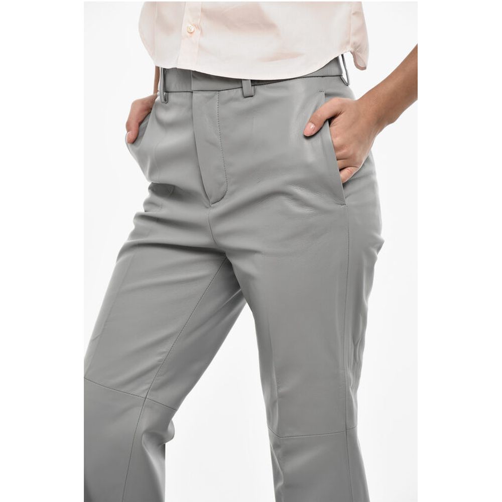 Dsquared² Lining Cropped Leather Pants