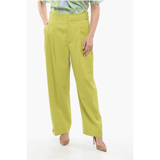 Bottega Veneta Wool Pleated Palazzo Pants