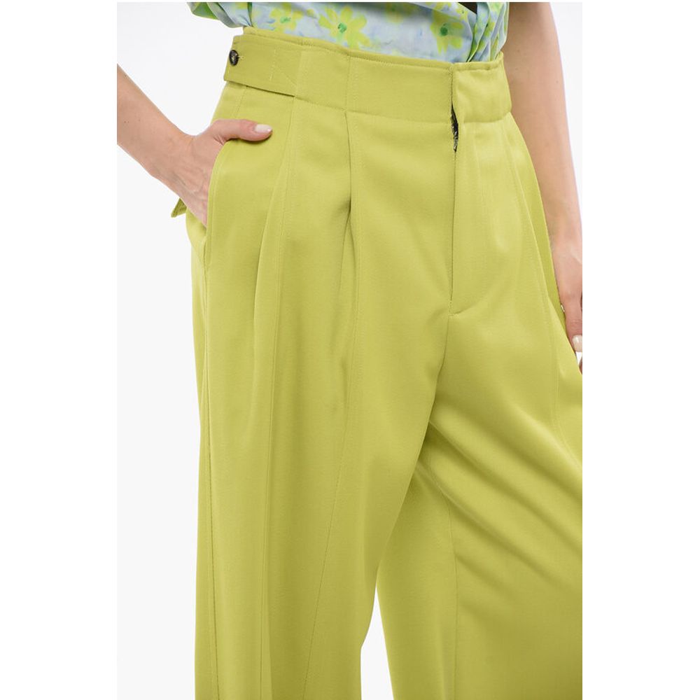 Bottega Veneta Wool Pleated Palazzo Pants