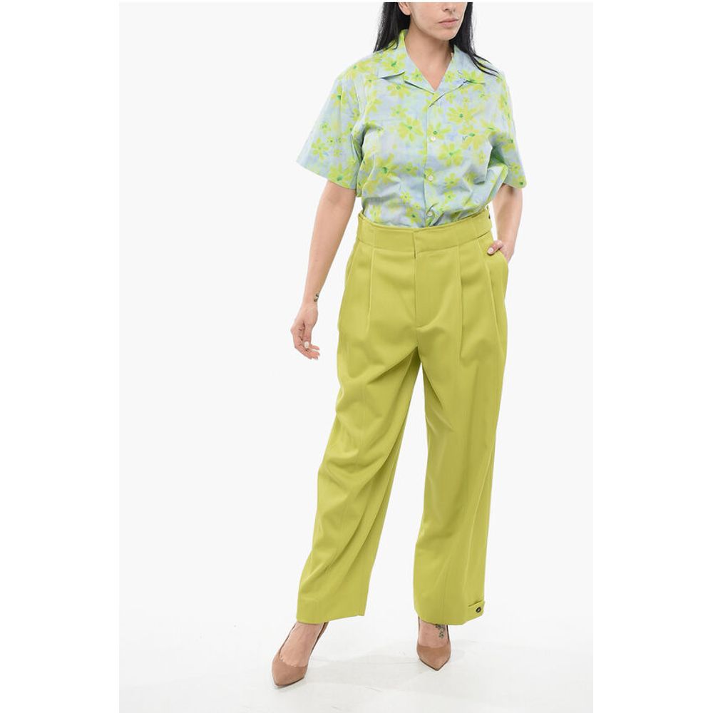 Bottega Veneta Wool Pleated Palazzo Pants