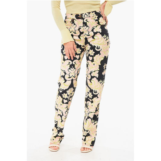 Etro 5-Pocketed Floral Patterned Denim Pants