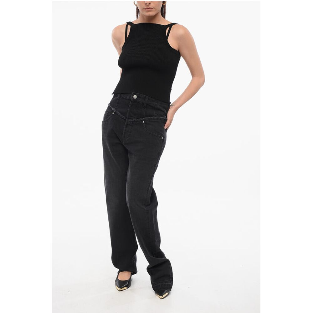 Isabel Marant Slim Fit NOEMIE Denims with Raw-cut Details 23cm