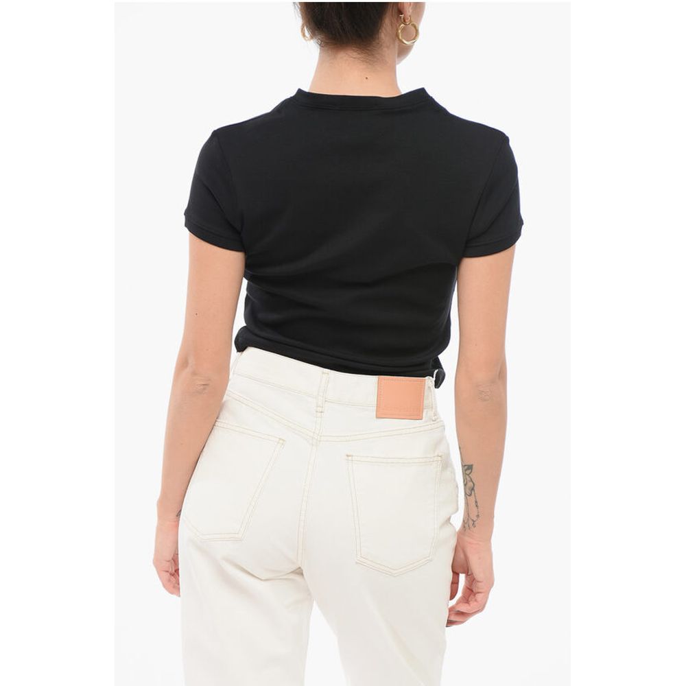 Coperni Cropped Fit T-Shirt with Wrap Design