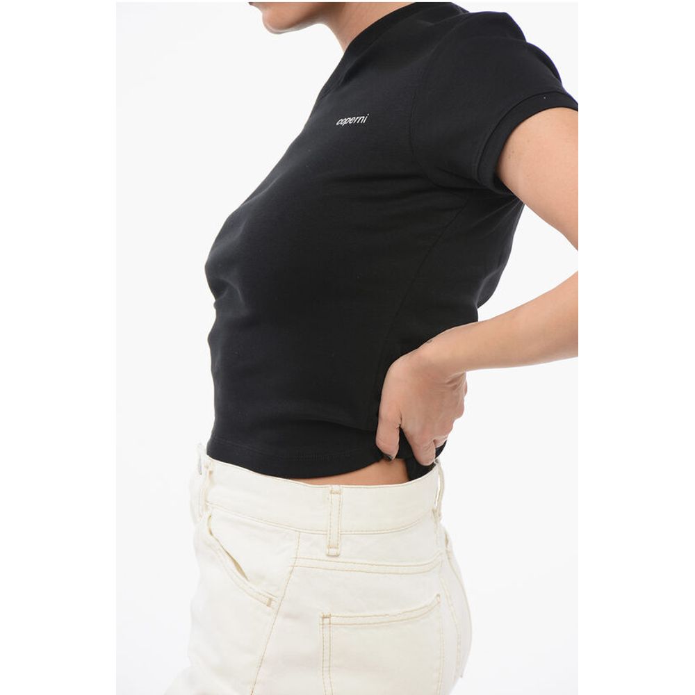 Coperni Cropped Fit T-Shirt with Wrap Design
