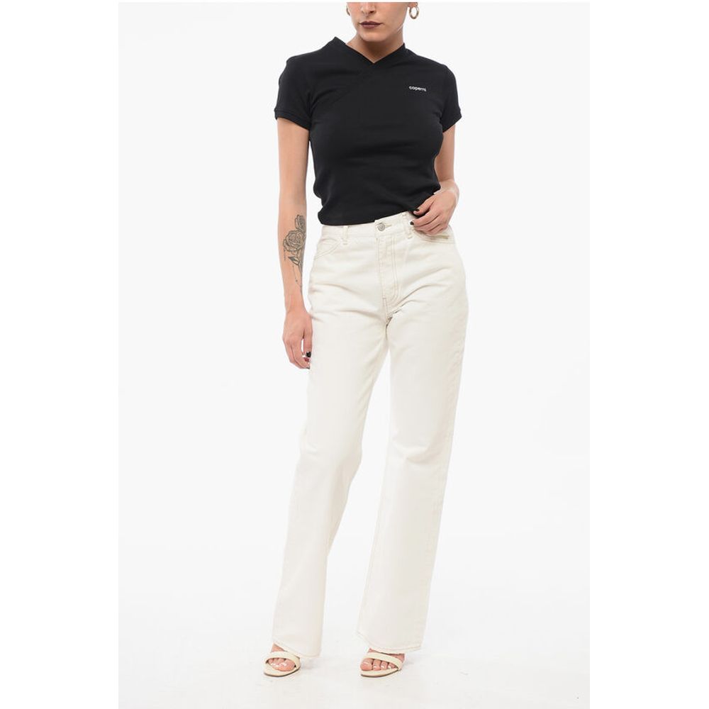 Coperni Cropped Fit T-Shirt with Wrap Design