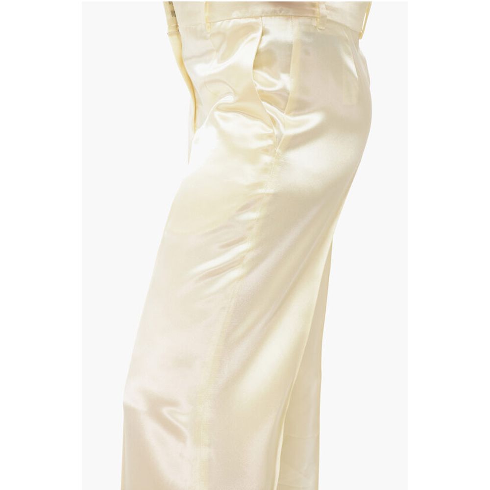 The Row Satin Pleated Pants