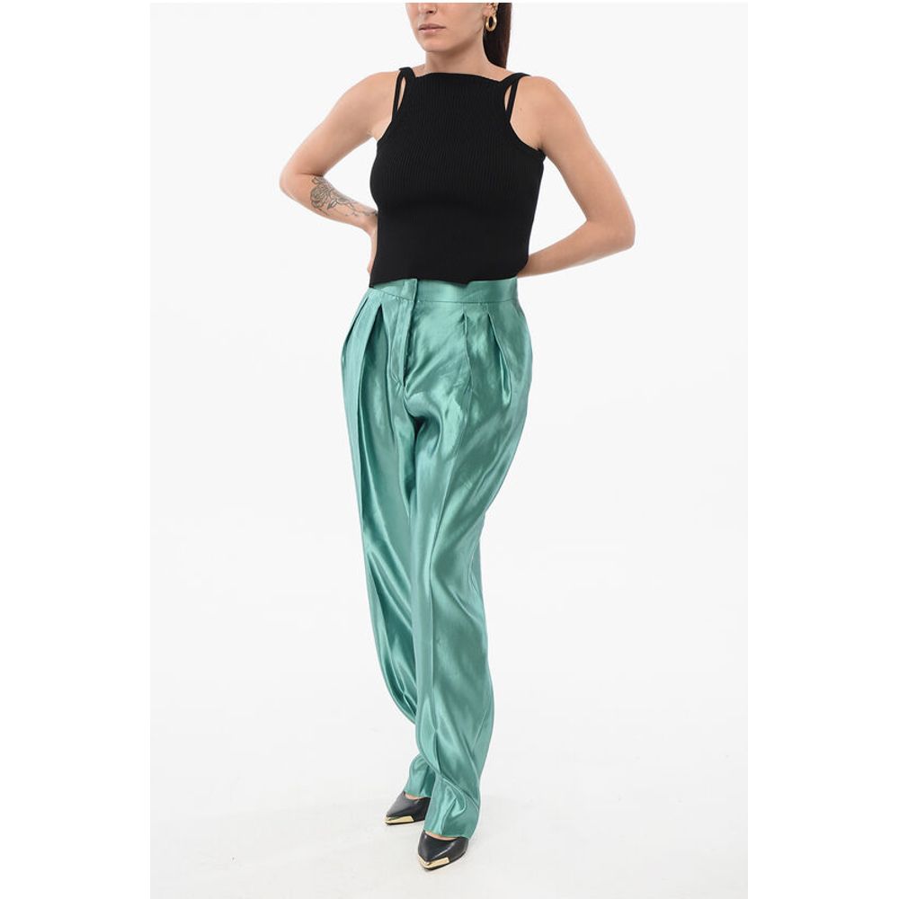 Armani Linen and Silk Blended Pants with Pleats