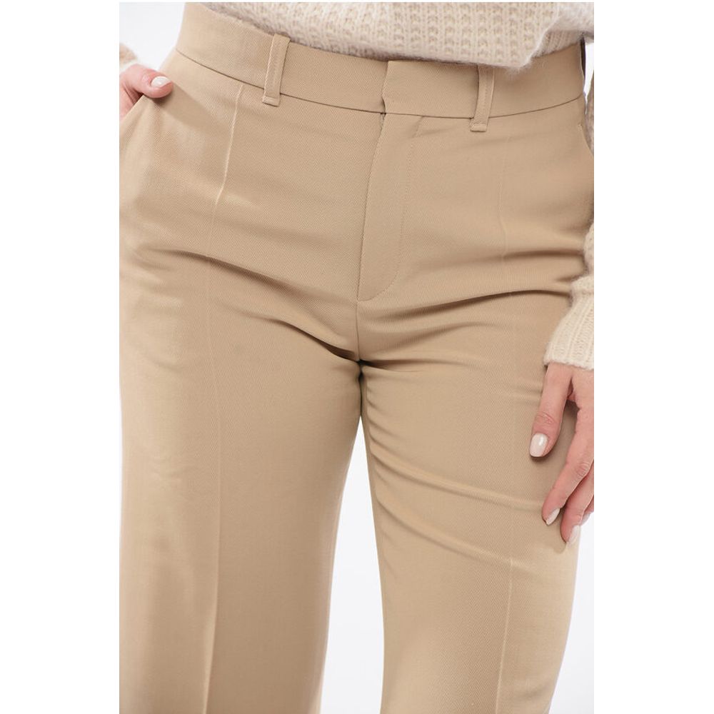 Chloé Twill Wool Flared Fit Pants