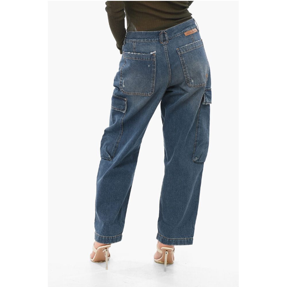 Stella McCartney Dark Washed Cargo Denims 21cm