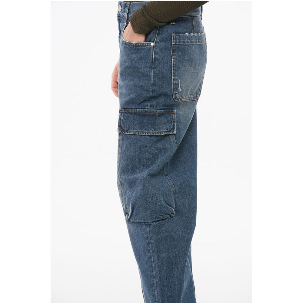 Stella McCartney Dark Washed Cargo Denims 21cm