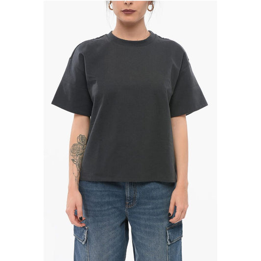 Bottega Veneta Crew Neck Cotton T-Shirt with Popeline Lining