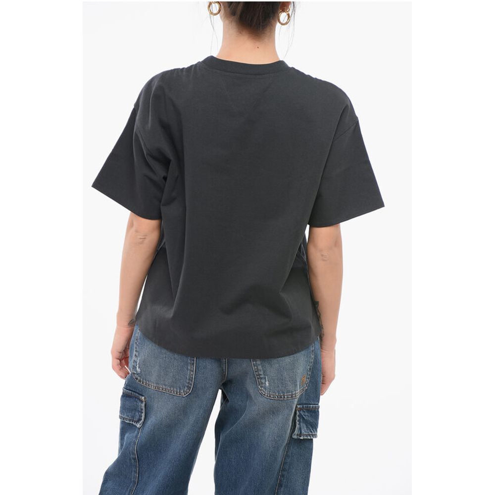 Bottega Veneta Crew Neck Cotton T-Shirt with Popeline Lining