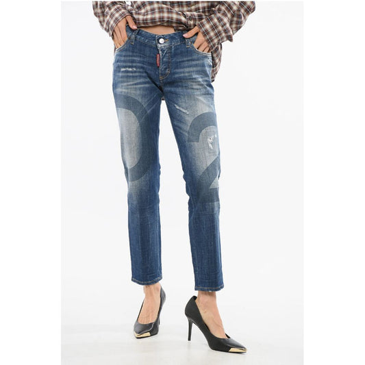Dsquared² Delavè Jennifer Cropped Fit Denims 16cm