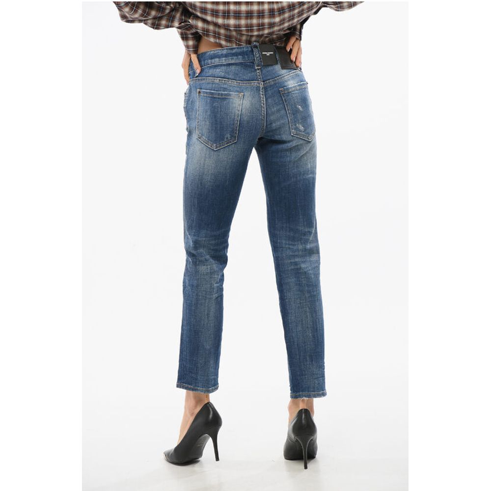 Dsquared² Delavè Jennifer Cropped Fit Denims 16cm