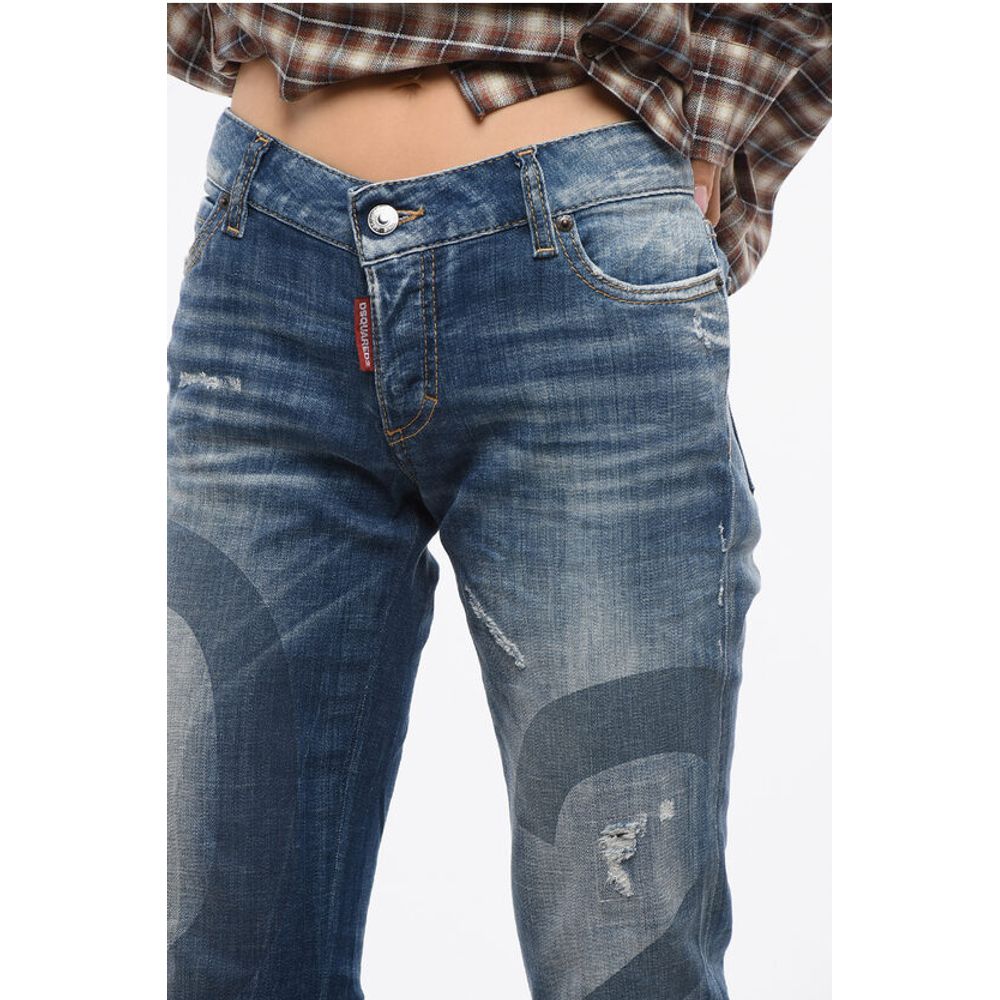 Dsquared² Delavè Jennifer Cropped Fit Denims 16cm