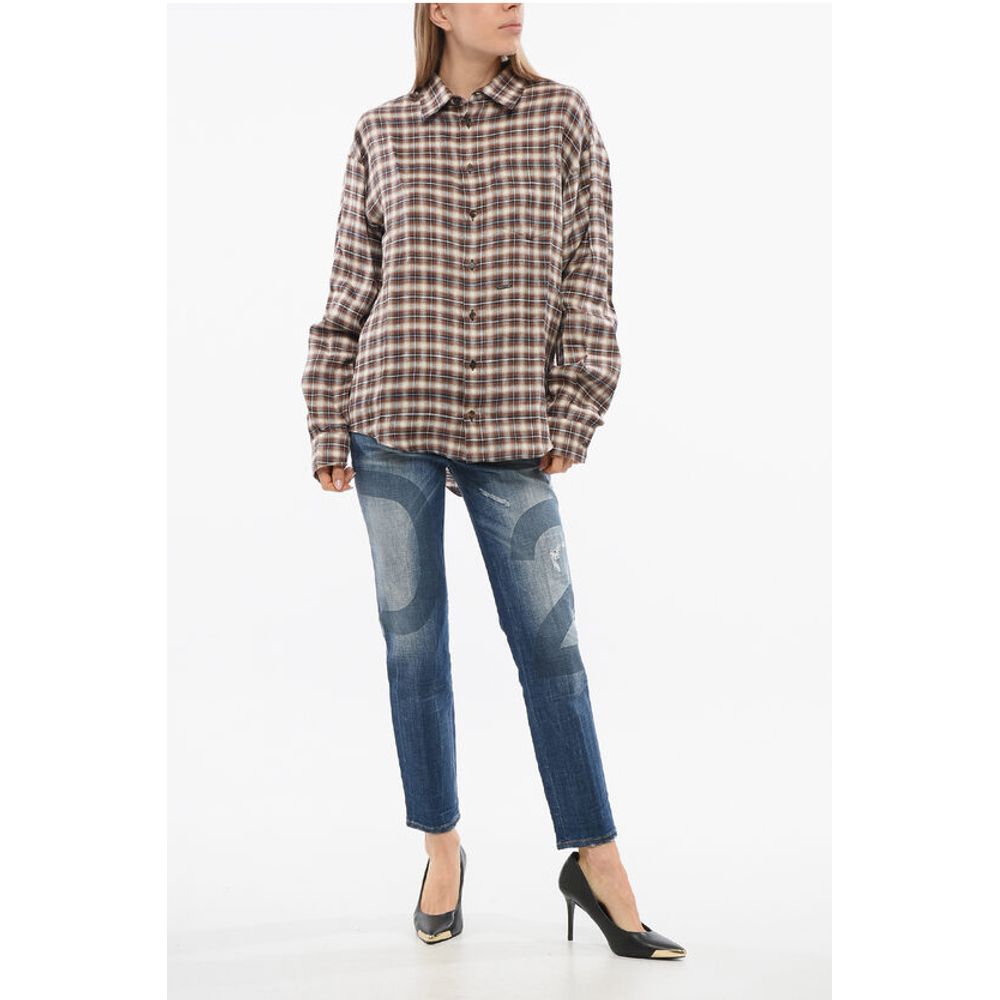 Dsquared² Delavè Jennifer Cropped Fit Denims 16cm