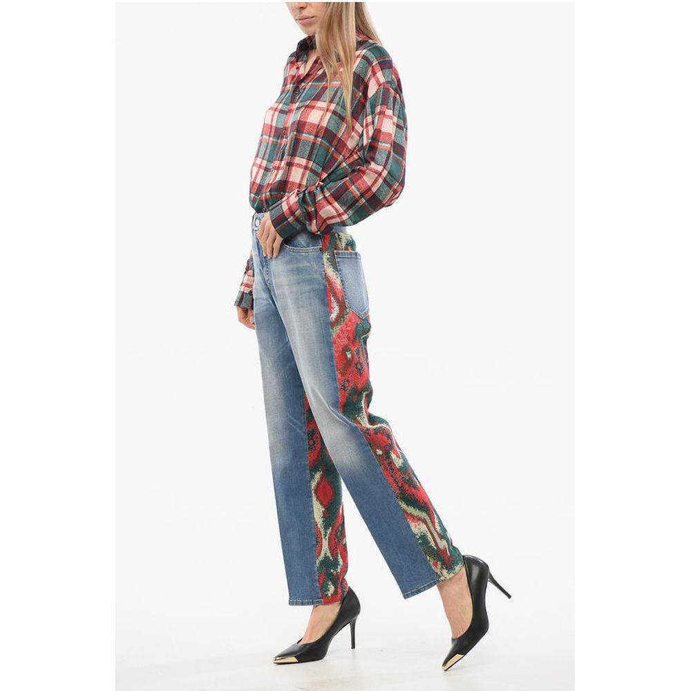 Dsquared² Boston Fit Denims with Patterned Tweed Back 19cm