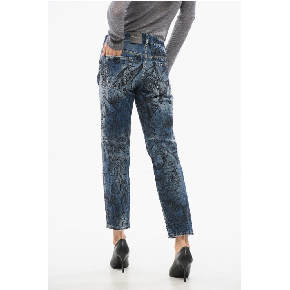 Dsquared² Slim Fit INK Tattoo Printed Denims 15cm